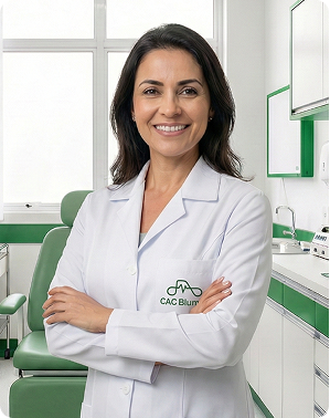 Profissional de saúde atendendo paciente